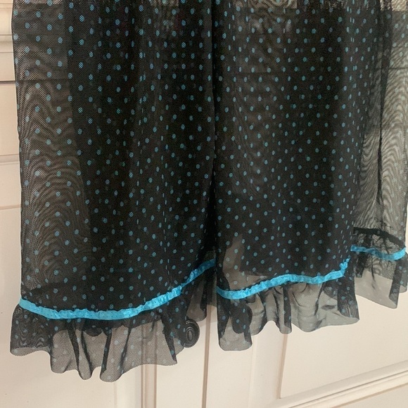 NWT Black/turquoise babydoll sleep dress chemise Womens Sz XL - Picture 10 of 16